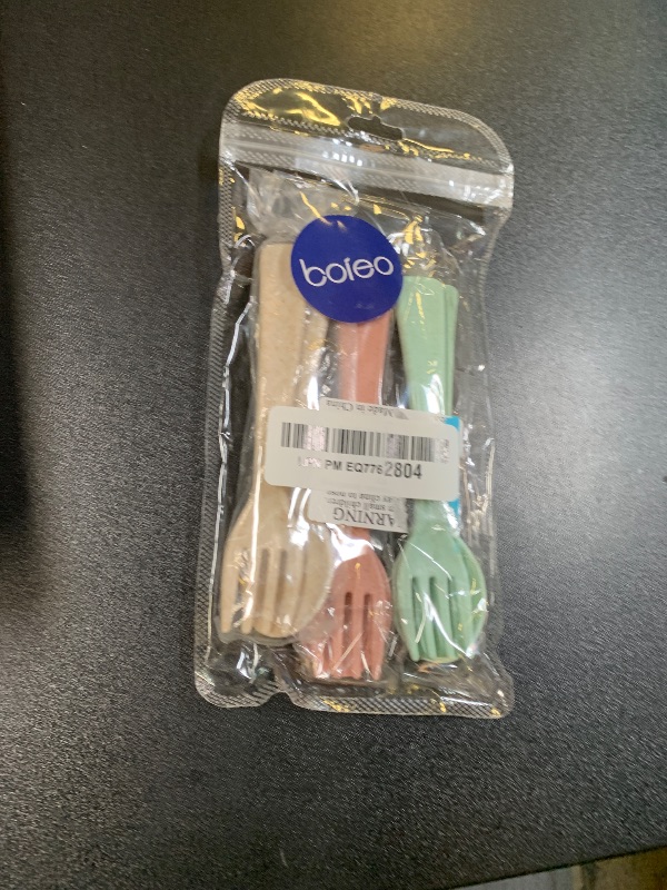 Photo 1 of Toddler Forks and Spoons Utensils Set Baby Silverware Kids Forks and Spoons Set 6 Piece Natural Wheat Straw Material Self Feeding Training Cutlery for Baby Eating 12-48 Months Infant Dishwasher Safe
