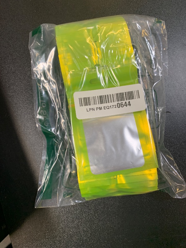 Photo 1 of 100 Pieces Resealable Mylar Bags with Zipper and Clear Window Smell Proof Packaging Bags Foil Pouch Zip Bag for Food Self Sealing Storage Supplies (Green, 2.75×3.93 inches)
