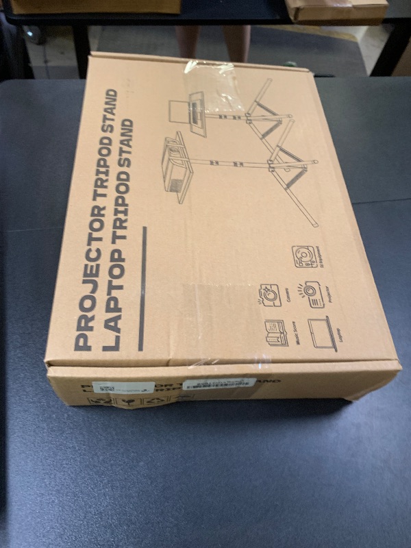 Photo 1 of REHOSEUP Projector Stand, 33LB Load Bearing & 22-55" Height Adjustable, for Projector/Laptop/DJ Gear, Outdoor/Office/Studio - Stable Base (Black)