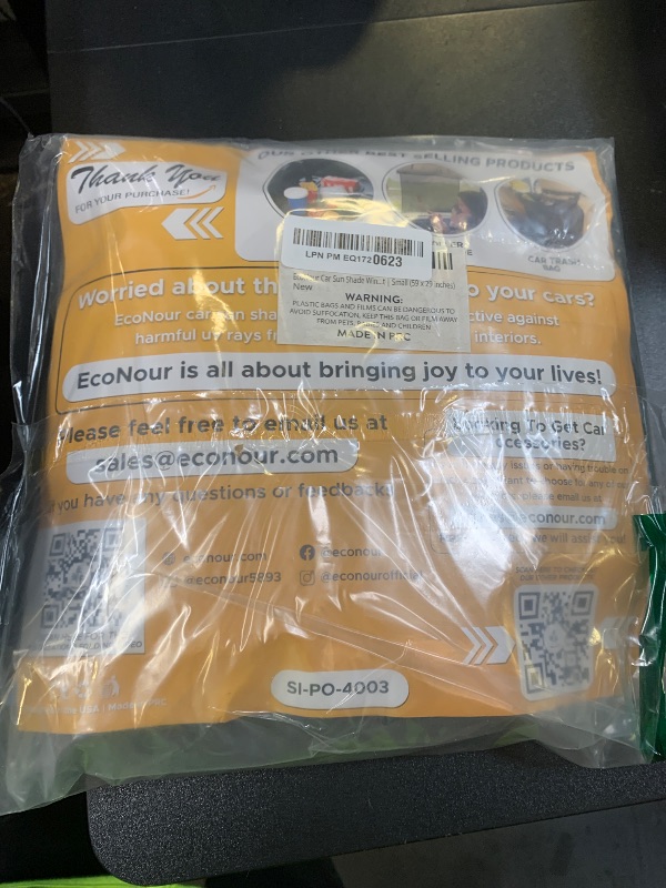 Photo 1 of EcoNour Car Windshield Sun Shade | 2025 Upgraded Innovative No-Light-Pass Technology for Maximum Coverage | Foldable Sun Shade Keeps Your Vehicle Cool | Must-Have Car Accessories | Small (59" x 29")