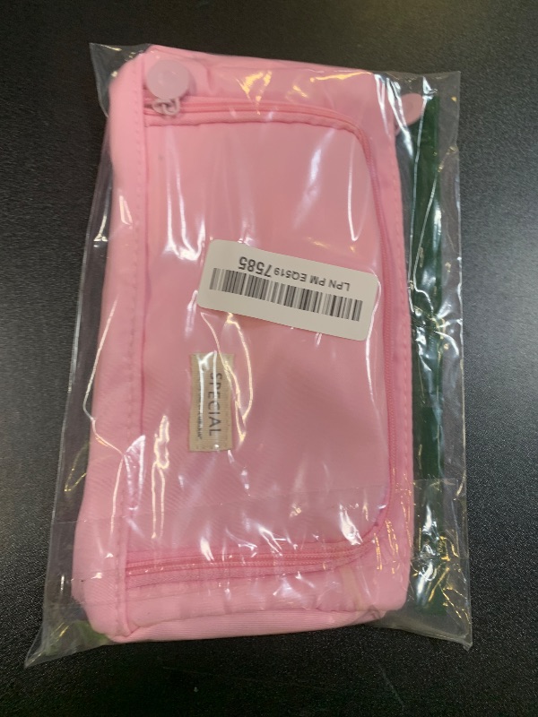 Photo 1 of Zzrywuty Large Capacity Pencil Pouch Wide Opening Portable School Pencil Case for Women & Men,Adults Pencil Bag with Zipper for College Office Travel (Pink)
