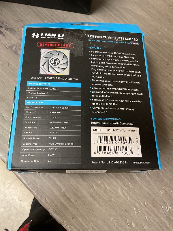 Photo 1 of Lian Li UNI Fan SL140 RGB 140mm Revolutionized Daisy-Chain ARGB Fan - White