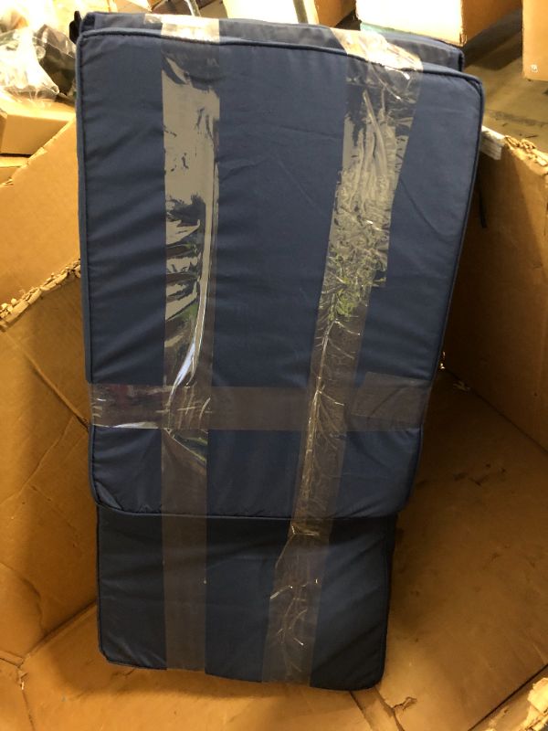 Photo 1 of Comcaver Chaise Lounge Cushion for Outdoor Furniture, Waterproof Fade and Tear Resistant Lounge Deck Chair Cushions for Patio Lawn Pool Resort Hotel, 72x21x3 Inch, Navy