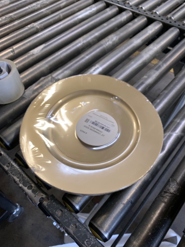 Photo 1 of ELEGANT DISPOSABLES 13'' Party Chargers Large Plates & Platters Great for Elegant Party's Weddings Tableware Great for Serving dish Gold Pack of 6