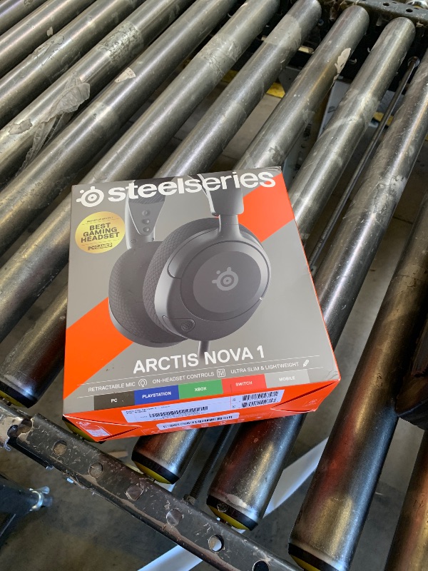 Photo 1 of SteelSeries Arctis Nova 1 Multi-System Gaming Headset — Hi-Fi Drivers — 360° Spatial Audio — Comfort Design — Durable — Ultra Lightweight — Noise-Cancelling Mic — PC, PS5/PS4, Switch, Xbox - Black
