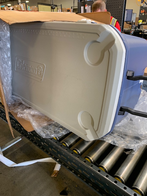Photo 1 of Blue and Grey Coleman Ice Cooler