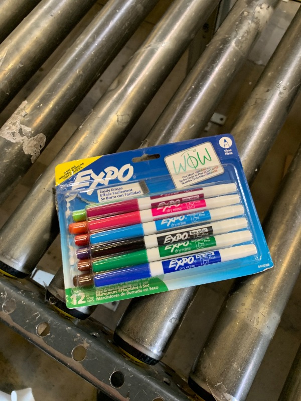Photo 1 of EXPO Low Odor Dry Erase Markers Fine Tip Assorted Colors 12 Count