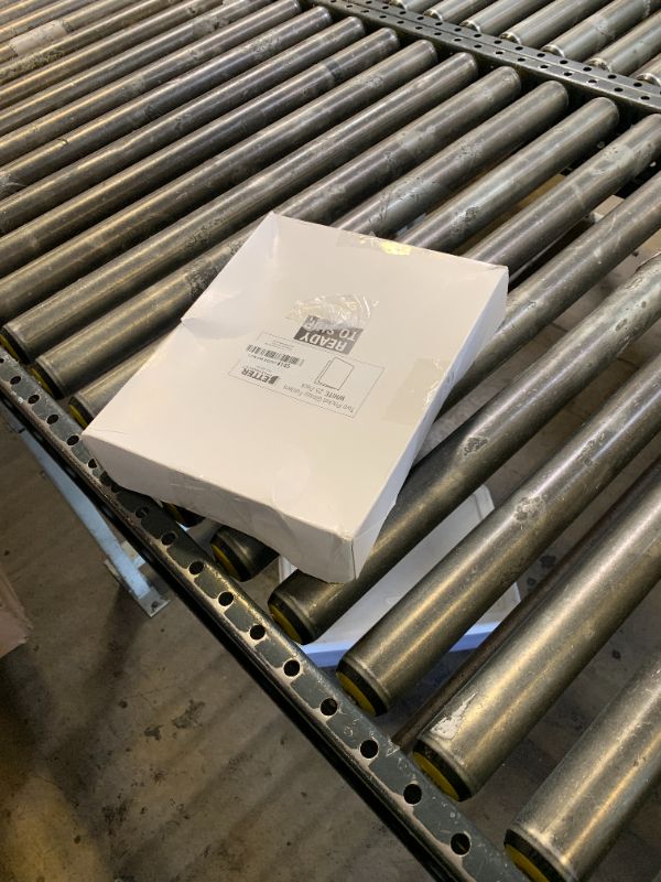 Photo 1 of Better Office Products 2 Pocket Glossy Laminated White Paper Folders, Letter Size, 25 Pack, White Paper Portfolios, Box of 25