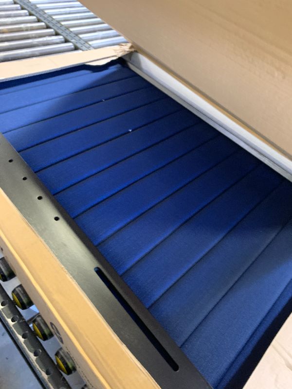 Photo 1 of Modway Milenna Channel Tufted Fabric Twin Headboard in Royal Blue