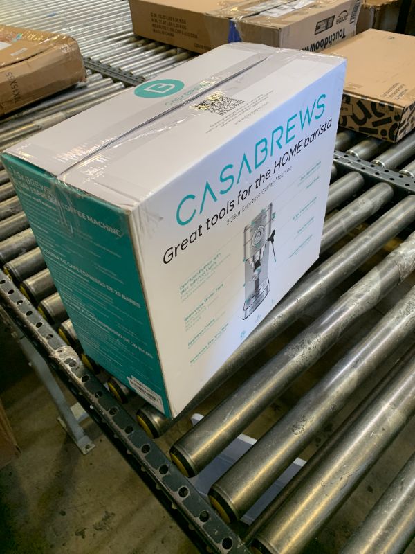 Photo 1 of CASABREWS CM5418 Espresso Machine 20 Bar, Compact Espresso Maker with Steam Milk Frother, Stainless Steel Coffee Machine with 34oz Removable Water Tank for Cappuccino, Latte, Silver