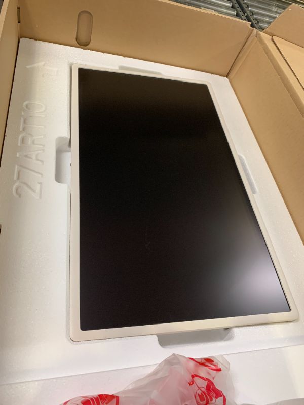 Photo 1 of LG 27-Inch Class StanbyMe 1080p-Portable Touch-Screen-Monitor 27ART10AKPL, Built-in Battery, Full Swivel Rotation, 60Hz Refresh Rate, Calming Beige
