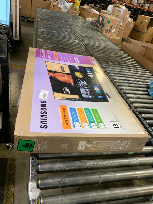 Photo 1 of Samsung 50-Inch Class Crystal UHD U8000F 4K Smart TV (2025 Model) Endless Free Content, Crystal Processor 4K, MetalStream Design, Knox Security, Alexa Built-in---- PARTS ONLY 