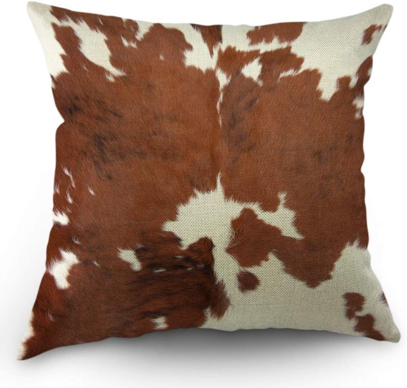 Photo 1 of Moslion Cowhide Pillows Decorative Throw Pillow Cover