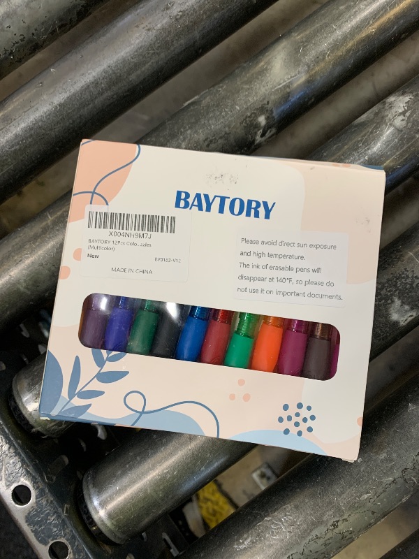 Photo 1 of BAYTORY 12Pcs Colored Erasable Gel Pens, Fine Point 0.5 mm, Assorted Colors Ink Rub Out Pen, Writhing Comfortable to Use for Taking Marking Planner Crossword Puzzles (Multicolor)
