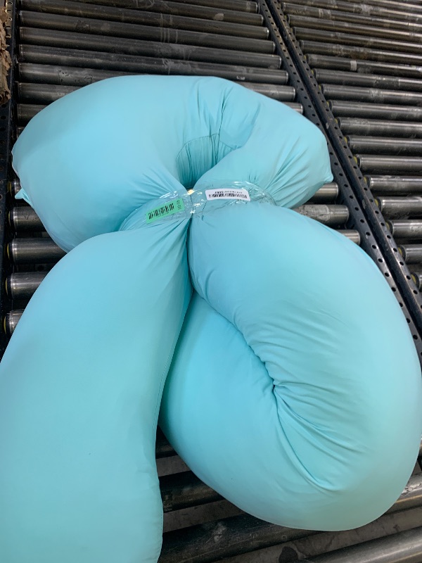 Photo 1 of Cute Castle Cooling Cover Pregnancy Pillows, Soft U-Shape Maternity Pillow with Removable Cover - Full Body Pillows for Adults Sleeping - Pregnancy Must Haves - Jumbo 57 Inch - Turquoise