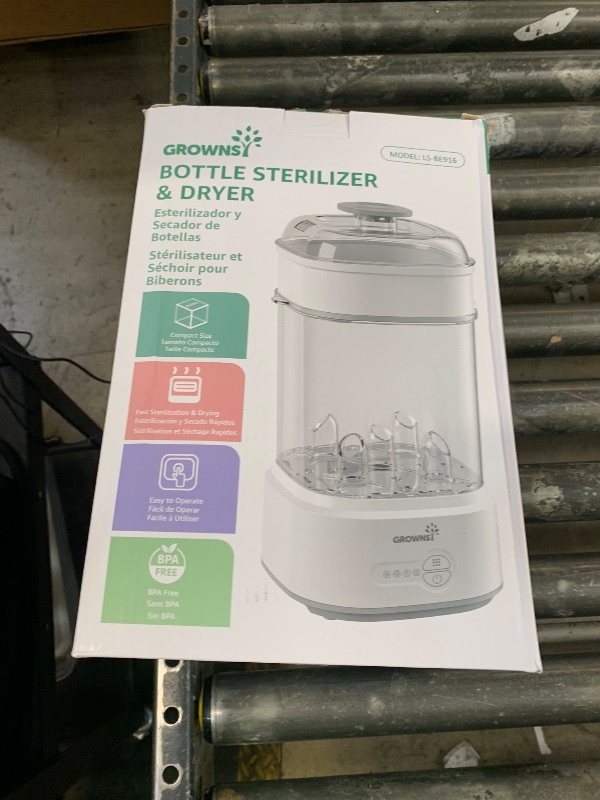 Photo 1 of GROWNSY Bottle Sterilizer and Dryer, Compact Electric Steam Baby Bottle Sterilizer (Esterilizador de Biberones), Bottle Sanitizer for Baby Bottles, Pacifiers, Pump Parts