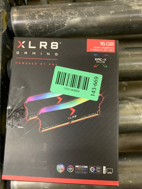 Photo 1 of PNY XLR8 Gaming 16GB (2x8GB) DDR4 DRAM 3600MHz (PC4-28800) CL18 1.35V RGB Dual Channel Desktop (DIMM) Memory – MD16GK2D4360018XRGB