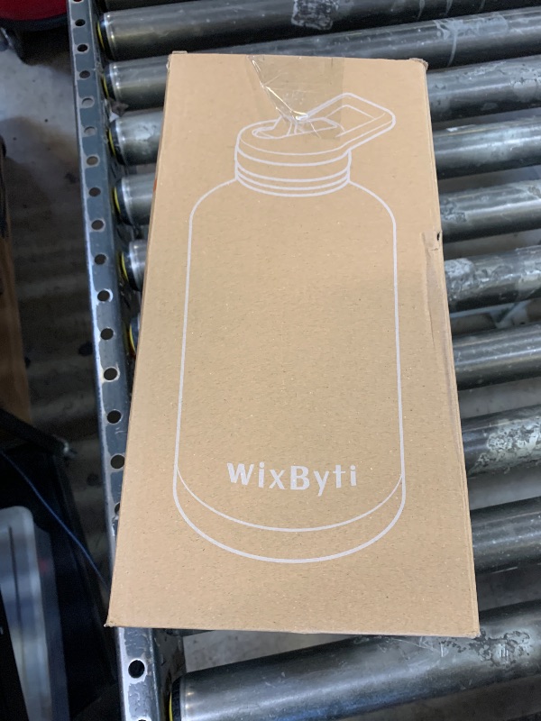 Photo 1 of WixByti One Gallon Water Bottle Insulated, Triple Wall Vacuum Cold for 48 Hrs & Leak-proof & Non-BPA, 128oz Large Sports Stainless Steel Water Jug with Paracord Handle Straw Spout Lids & DIY Stickers
