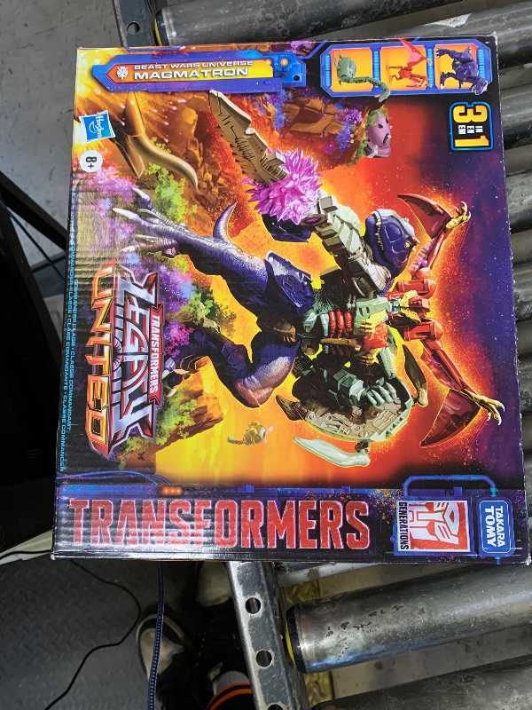 Photo 1 of Transformers Legacy United Commander Class Beast Wars Universe Magmatron, 10-inch 3-in-1 Converting Action Figure, 8+