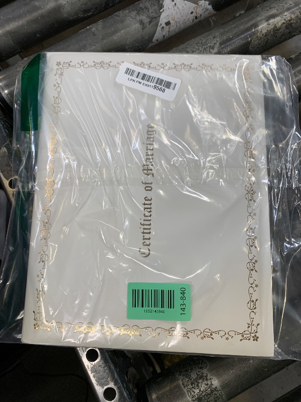 Photo 1 of GraduationMall Certificate of Marriage 8.5"x 11" Diploma Cover Imprinted Padded Diploma Holder White