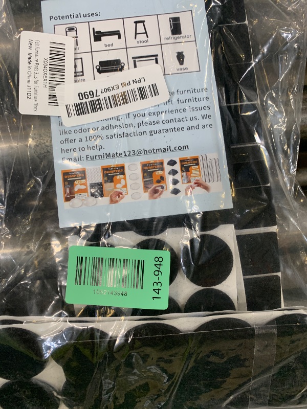 Photo 1 of Felt Furniture Pads 300 Pieces, Furniture Pads for Hardwood Floors, Felt Pads for Chair Legs Furniture, Floor Protectors for Furniture Black