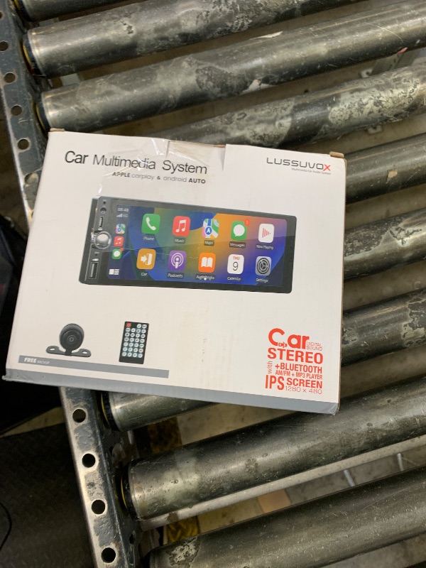 Photo 1 of LUSSUVOX Double Din Car Stereo with Wireless Apple CarPlay & Android Auto, 7 Inch Touchscreen Car Radio Receiver, Bluetooth, Backup Camera, GPS Navigation, Mirror Link,AM/FM