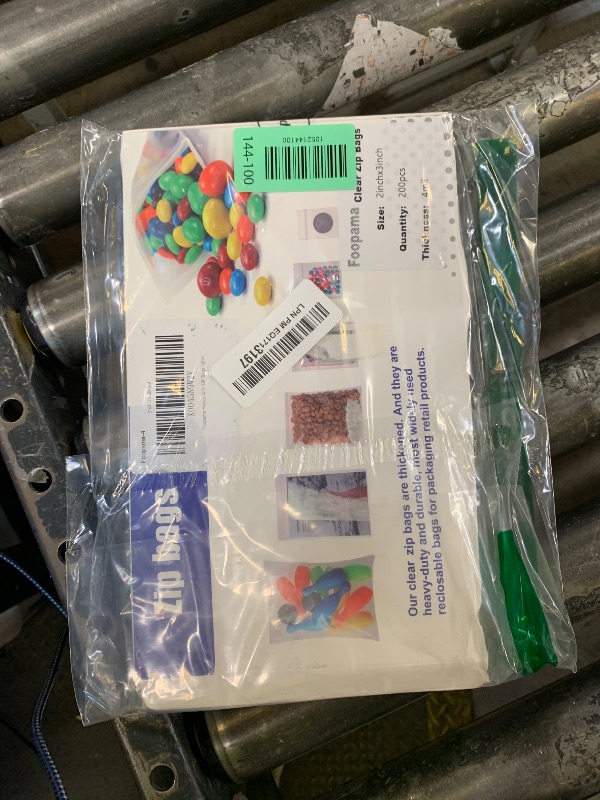Photo 1 of Foopama 200 PCS 2" x 3" Thick 5 Mil Small Clear Zip Poly Lock Plastic Bags Seal Reclosable Zip Bag Heavy-Duty Jewelry Earrings Necklace Ring Coin Beads Pill Zipper Bags