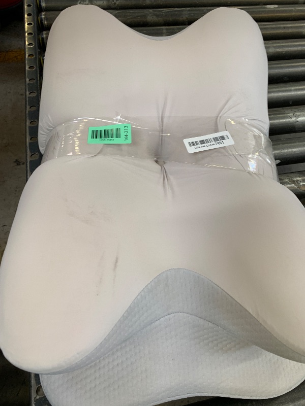 Photo 1 of Cervical Neck Pillow for Pain Relief - Ergonomic Side Sleeper Pillow for Neck Support, Cooling Memory Foam Pillows for Sleeping, Contour Pillow Orthopedic Bed Pillow for Back Stomach Sleepers