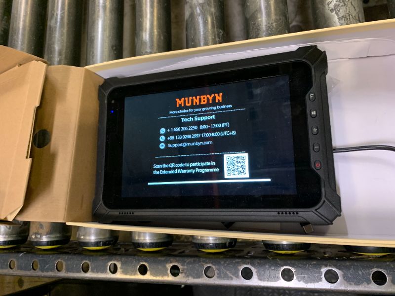Photo 1 of MUNBYN Rugged Windows Tablet with Barcode Scanner IRT06, 8" Windows 11 Pro, Equip with Honeywell N4680, 1D/2D QR Inventory Scanner, 8GB+128GB Industrial Tablets for ERP WMS