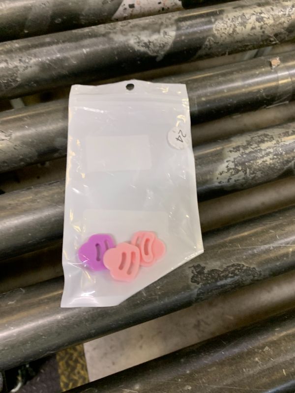 Photo 1 of 4 Pack Silicone Pacifier Clip Adapter Ring for Philips Avent Soothie, Food-Grade Silicone Binky Clips Holder Adapter Rings Competible with Soothie, BPA-Free Soft Flexible Safe Durable, Pink Purple
