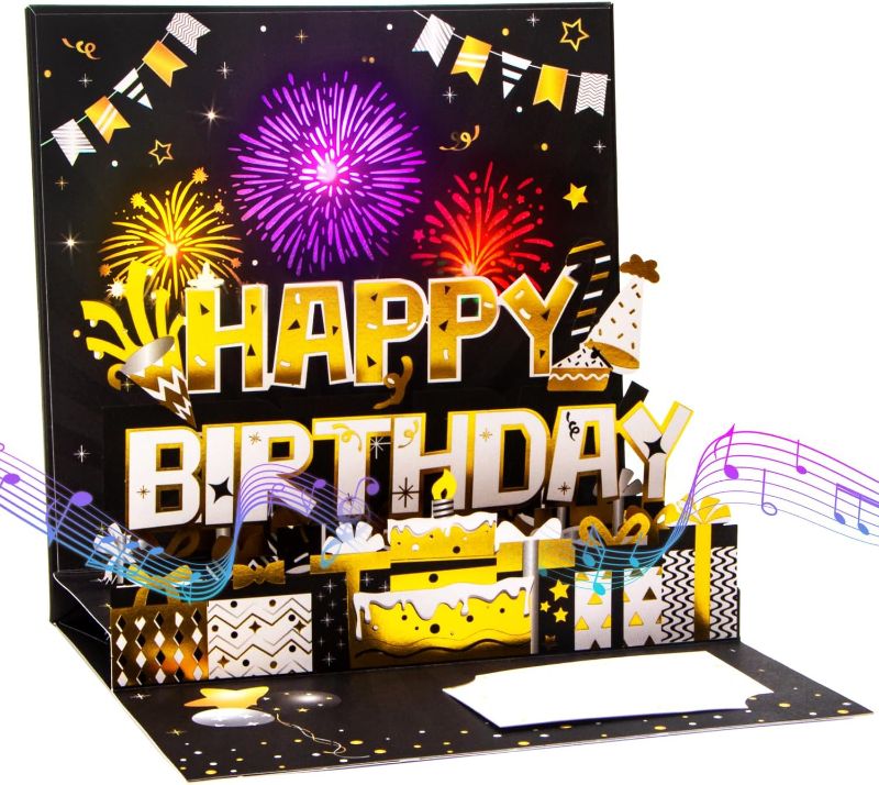 Photo 1 of Birthday Cards, Fireworks with Light and Music, Musical Pop Up Birthday Card 