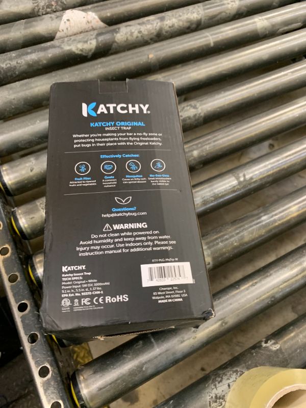 Photo 1 of Katchy Indoor Insect Trap - Catcher & Killer for Mosquitos, Gnats, Moths, Fruit Flies - Non-Zapper Traps for Inside Your Home - Catch Insects Indoors with Suction, Bug Light & Sticky Glue (White)
