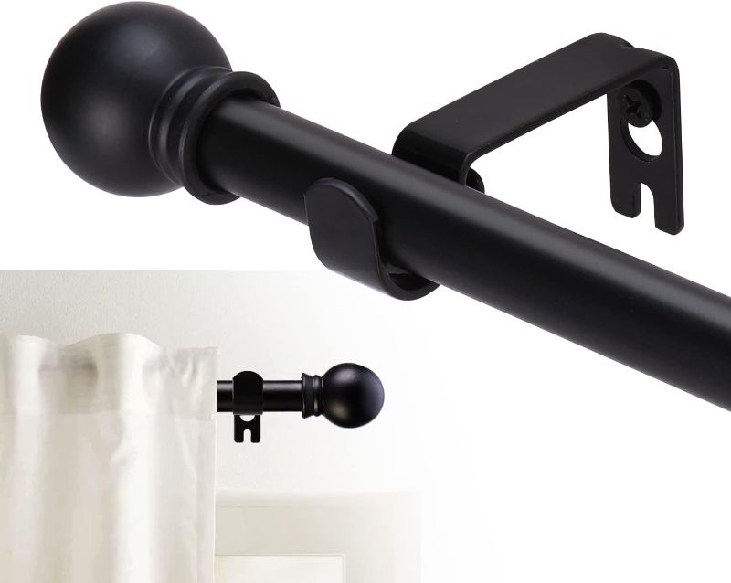 Photo 1 of Curtain Rod for windows 32-48 inch, 5/8 inch Decorative Curtain Rod 