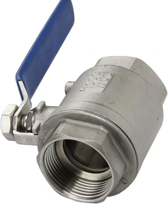 Photo 1 of 2Pcs DN8-DN50 SS304 Stainless Steel Sanitary Female 2 Piece Full Port Ball Valve With Vinyl Handle Thread 1 1/2" 316