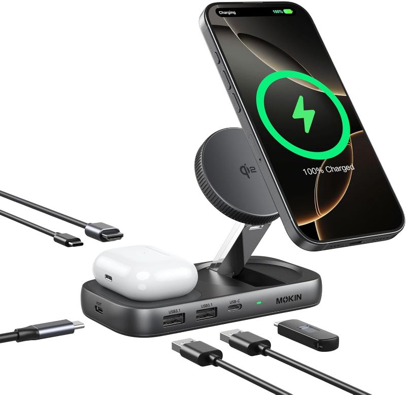 Photo 1 of MOKiN USB C Hub 15W Wireless Charger
