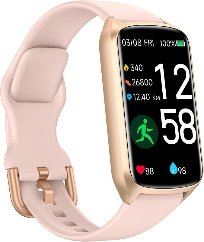 Photo 1 of Amzhero Health Fitness Tracker with 24/7 Heart Rate, Blood Oxygen, Blood Pressure, Sleep Tracker, 5ATM Waterproof Activity Trackers with Step Tracker