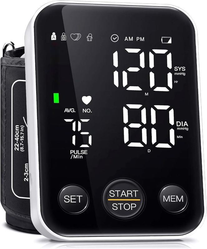 Photo 1 of Oklar Blood Pressure Monitor Upper Arm Monitors for Home Use BP Machine Sphygmomanometer with 2x120 Reading Memory Adjustable Arm Cuff 8.7"-15.7"