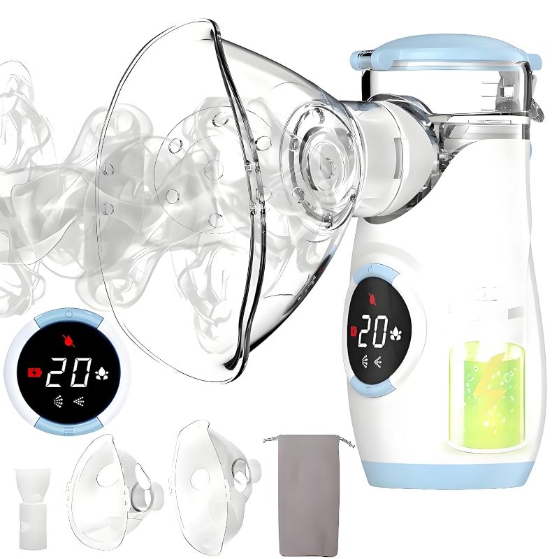Photo 1 of Mesh Nebulizer, Portable Nebulizer with Intuitive LED Interface and Auto-Cleaning, Handheld Nebulizer for Adults Kids
