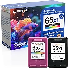 Photo 1 of Eco-Friendly Remanufactured Ink Cartridge Replacement for HP Ink 65 XL 65XL Black and Color Combo Pack