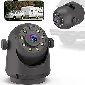 Photo 1 of Wireless Magnetic Backup Camera for Trailers/RV/Camper - WiFi Rechargeable HD Night Vision, No Wiring/Drilling, Easy Hitch Alignment, Compatible with iPhone/Android/iPad (Gooseneck/Fifth Wheel)