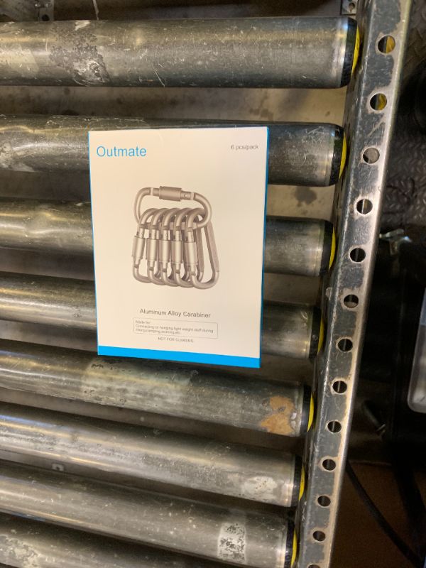 Photo 1 of Outmate Premium Aluminum D-Ring Locking Carabiners (Pack of 6) - Lightweight & Durable for Hiking, Camping, Keychains, Dog Leashes & More - NOT for Climbing