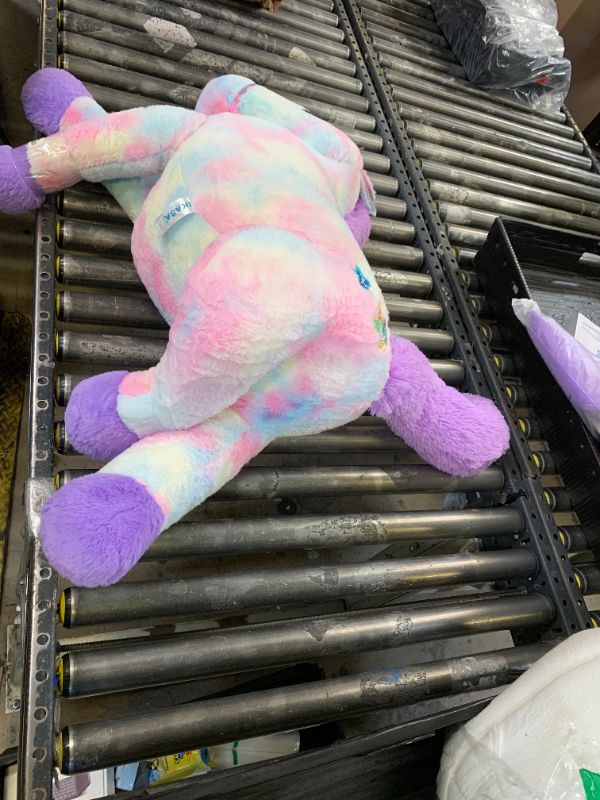 Photo 1 of IKASA Giant Unicorn Stuffed Animal Plush Toy,Large Cute Jumbo Soft Toys,Huge Big Size Plushy Fluffy Fat Oversized Plushie,Gifts for Kids Girls Boys Girlfriend (Multicolored, 43 inches)