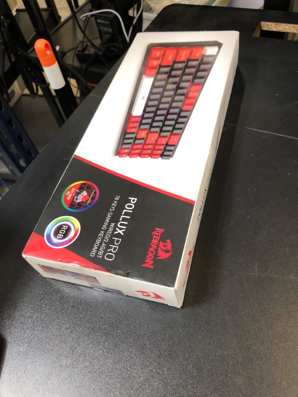 Photo 1 of Redragon K628 PRO 75% 3-Mode Wireless RGB Gaming Keyboard, 78 Keys Hot-Swappable Compact Mechanical Keyboard w/Hot-Swap Free-Mod PCB Socket, Dedicated Arrow Keys & Numpad, Red Switch