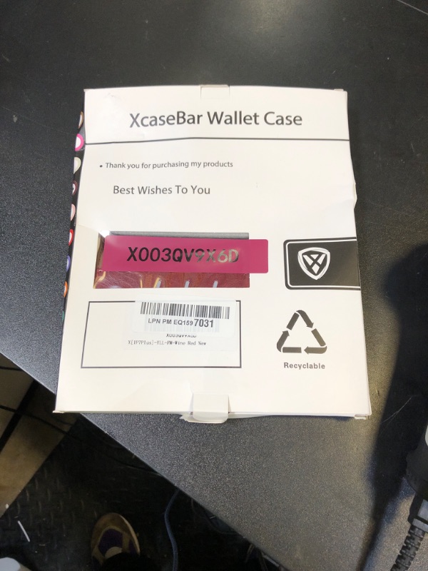 Photo 1 of XcaseBar for iPhone 7Plus/8 Plus 5.5" Wallet case with Zipper Credit Card Holder?RFID Blocking?, Flip Folio Book PU Leather Phone case Shockproof Cover Women Men for Apple 7 Plus case Wine Red