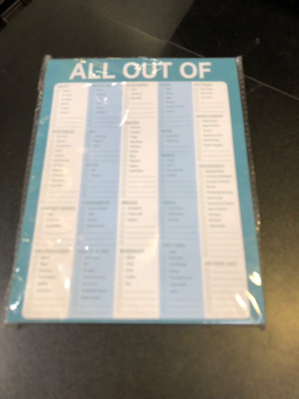 Photo 1 of Kamoy All Out Of Grocery List Magnet Pad for Fridge, Shopping List Notepad for Fridge Magnets with Frutis/Vegetables/Canned Goods/Frozen Foods… Grocery List Notepad for Fridge B5(6.5"*8.5") 52 Sheets