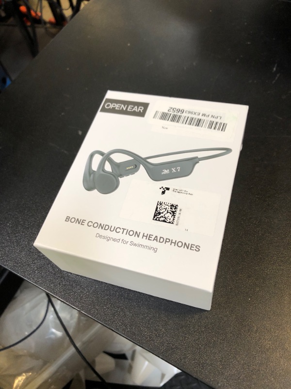 Photo 1 of Swimming headphones-bone conduction headphones, IP68 waterproof built-in MP3 player 32G memory, underwater swimming headphone, wireless open Earphones Bluetooth 5.3, for running, cycling (black)