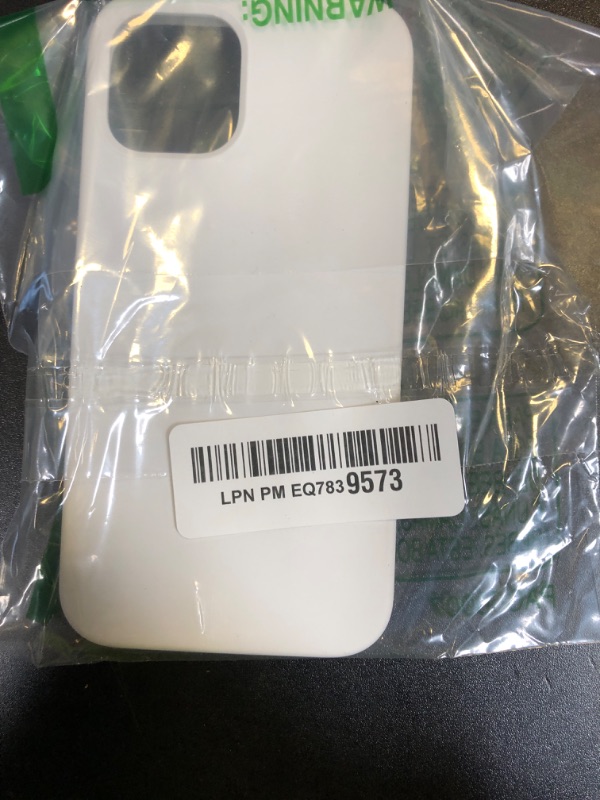Photo 1 of ORNARTO Compatible with iPhone 12 Case, Compatible with iPhone 12 Pro Case, Slim Liquid Silicone 3 Layers Full Covered Soft Gel Rubber Phone Case Cover 6.1 inch-White