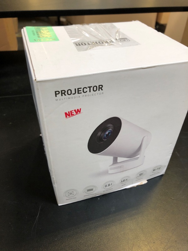 Photo 1 of ?Electric Focus?Mini Portable Projector with 4K Support, Bluetooth 5.4 WIFI6, 5watt Sound Base Speaker, 260 ANSI, Android 11, 210° Rotation , Auto Keystone Correction Video Projector HY300 PLUS