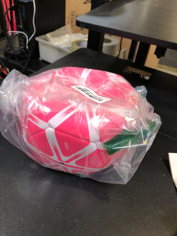 Photo 1 of adidas Unisex Starlancer Club Soocer Ball, Solar Pink/White, 4