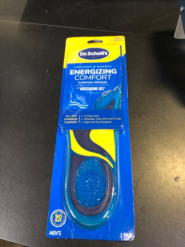 Photo 1 of Dr. Scholl’s Energizing Comfort Men’s Everyday Insoles with Massaging Gel - Clinically Proven, All-Day Energy and Comfort Inserts with Patented Triple Gel Design - Shock Absorbing, Arch Support
